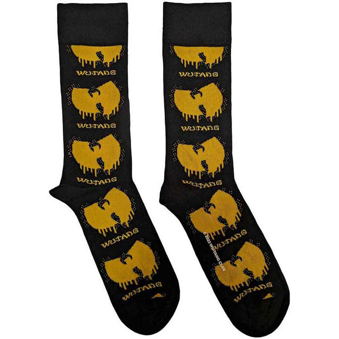 Wu-Tang Clan Unisex Ankle Socks: Dripping Logo (Black) (UK Size 7 - 11)