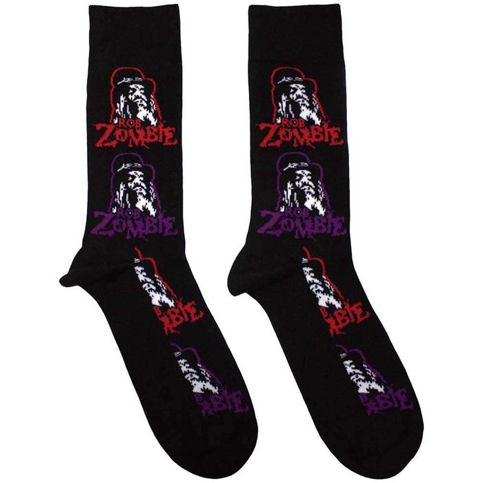Rob Zombie Unisex Ankle Socks: Multicolour Repeats (Black) (UK Size 7 - 11)
