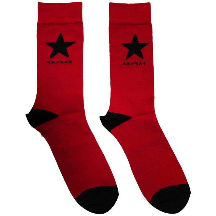 David Bowie Unisex Ankle Socks: Blackstar (Red) (UK Size 6 - 11)