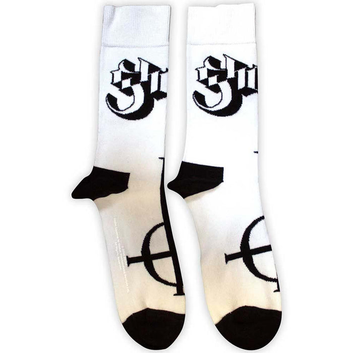 Ghost Unisex Ankle Socks: Symbol Mono (White) (UK Size 7 - 11)