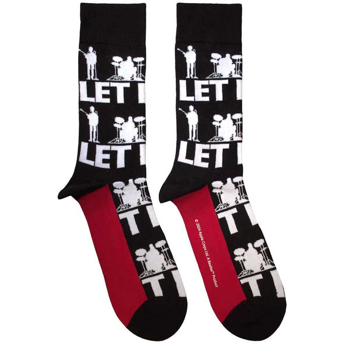The Beatles Unisex Ankle Socks: Let It Be Silhouettes Repeat (Black) (UK Size 7 - 11)