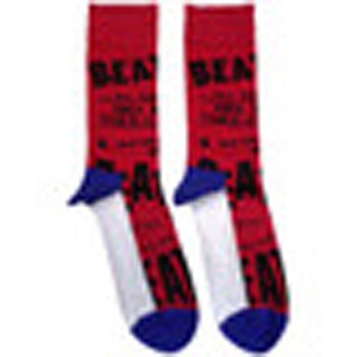 The Beatles Unisex Ankle Socks: USA (Red) (UK Size 7 - 11)