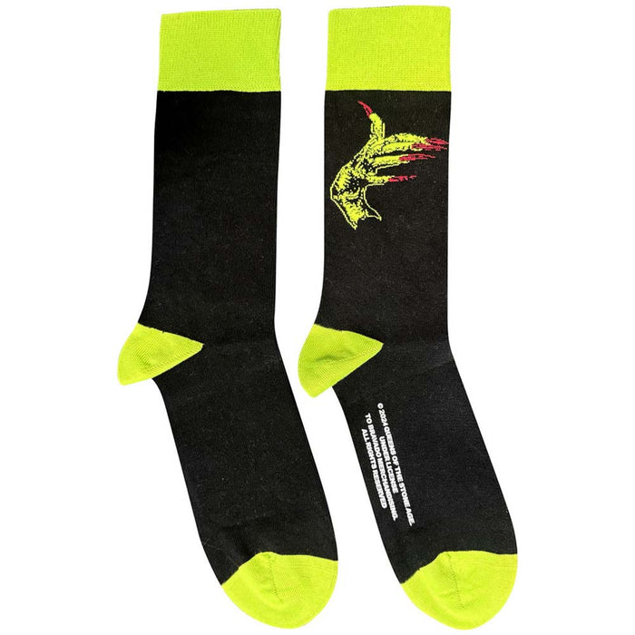 Queens Of The Stone Age Unisex Ankle Socks: Green Hands (Black) (UK Size 7 - 11)