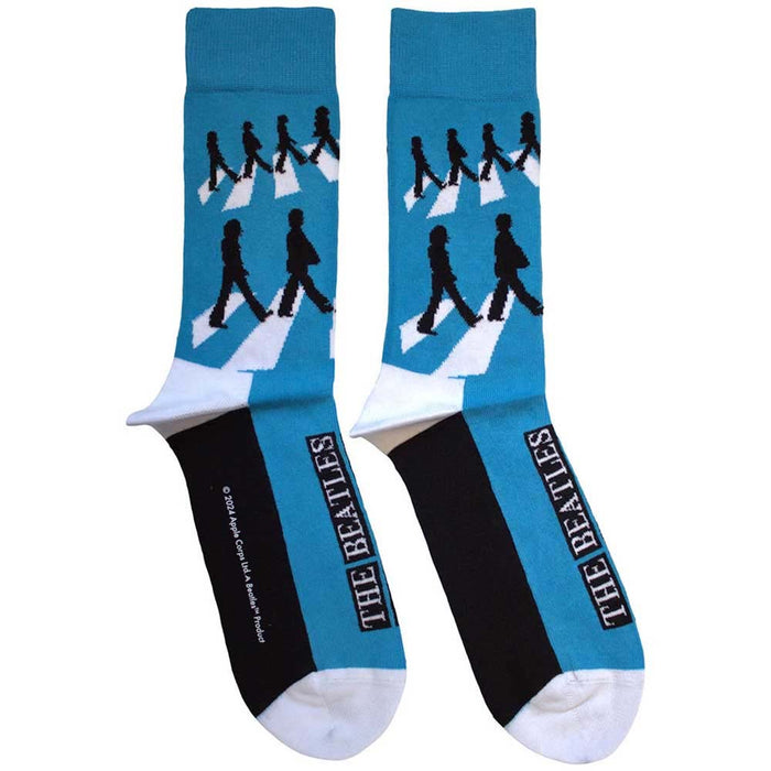 The Beatles Unisex Ankle Socks: Abbey Road Silhouettes Repeat (Blue) (UK Size 7 - 11)
