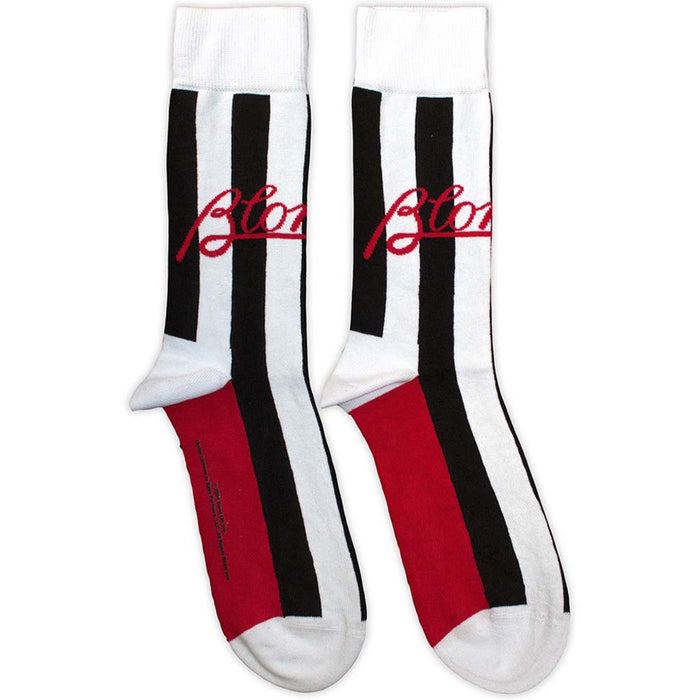 Blondie Unisex Ankle Socks: Parallel Lines (White) (UK Size 7 - 11)