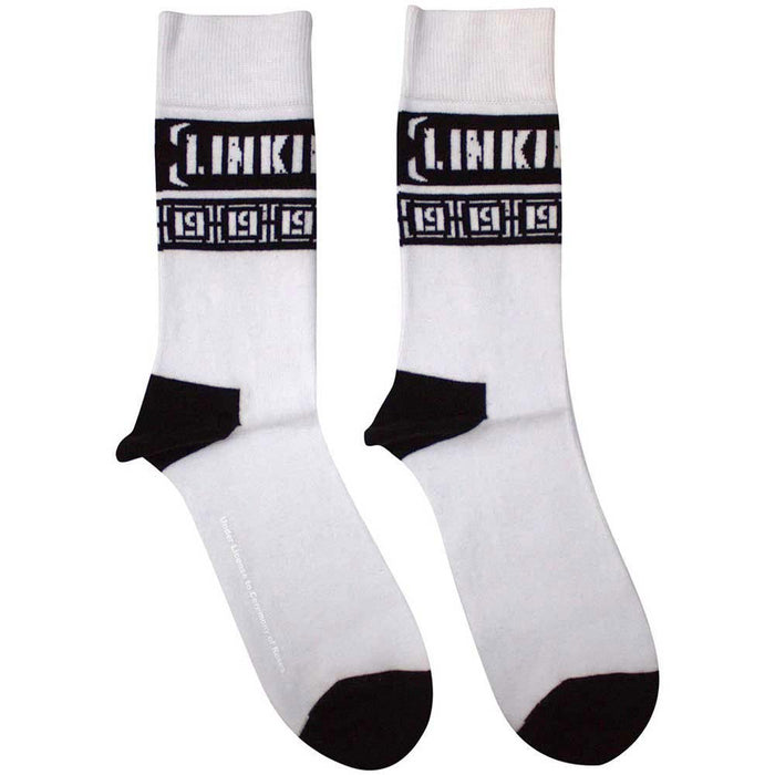 Linkin Park Unisex Ankle Socks: LP Repeat (White) (UK Size 4 - 7)