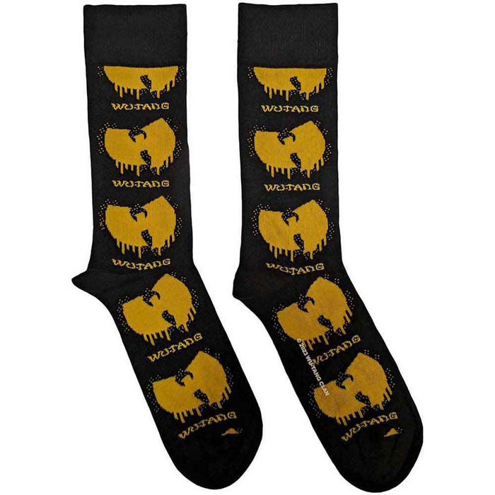 Wu-Tang Clan Unisex Ankle Socks: Dripping Logo (Black) (UK Size 4 - 7)