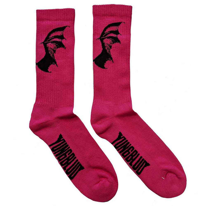 Yungblud Unisex Terry Socks: Life On Mars Tour (Pink) (UK Size 4 - 7)