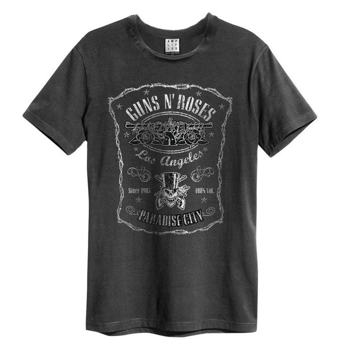 Guns N Roses L.A. Paradise City Amplified Charcoal Large Unisex T-Shirt