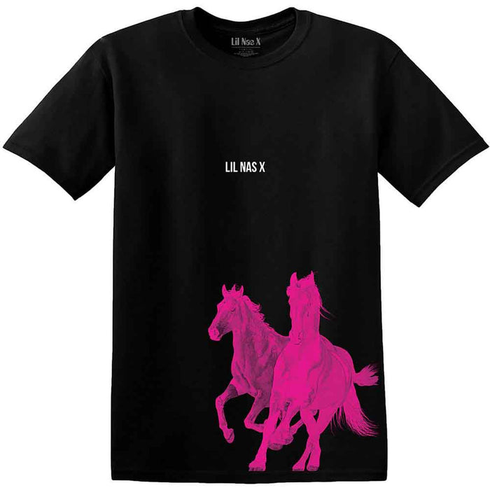 Lil Nas X Pink Horses Black X-Large T-Shirt