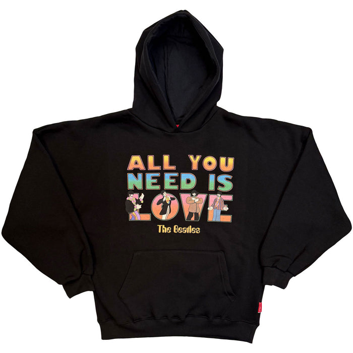 The Beatles All You Need Is Love Black Small Hoodie