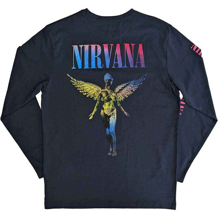Nirvana In Utero Navy Blue Long Sleeve XXL Unisex T-shirt