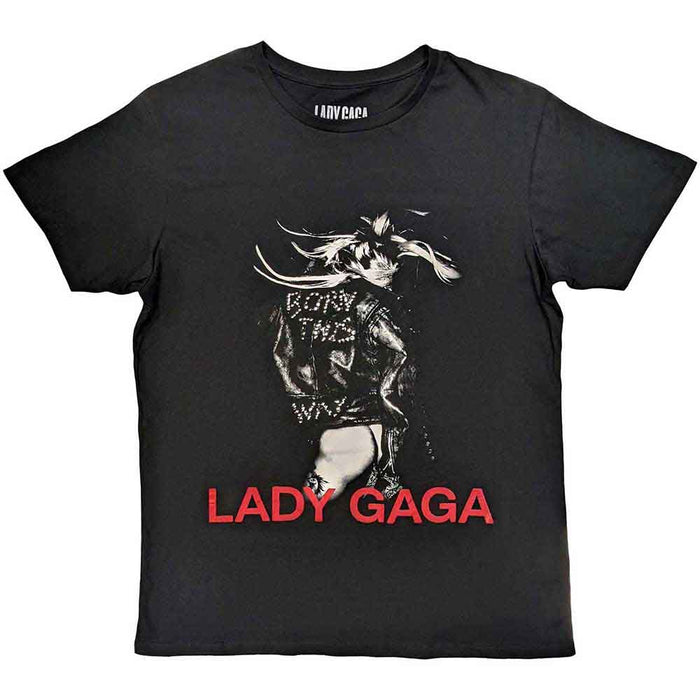 Lady Gaga Leather Jacket Black Medium T-Shirt