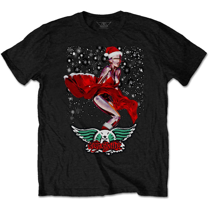 Aerosmith Robo Santa Black Medium T-Shirt
