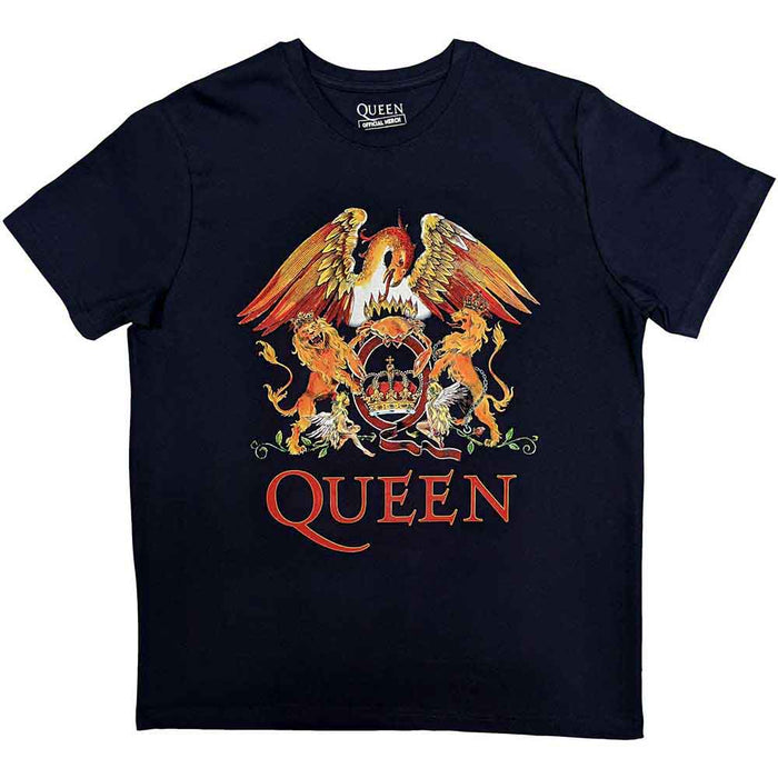 Queen Classic Crest Navy Blue X-Large T-Shirt
