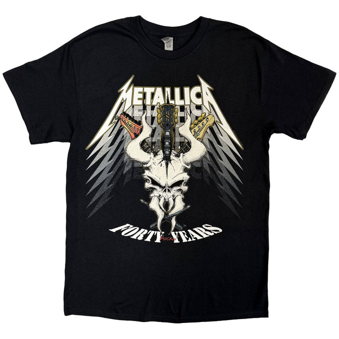 Metallica 40th Anniversary Forty Years Black X-Large T-Shirt