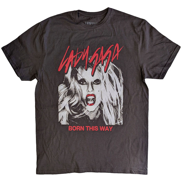 Lady Gaga Born This Way Charcoal Grey Medium T-Shirt