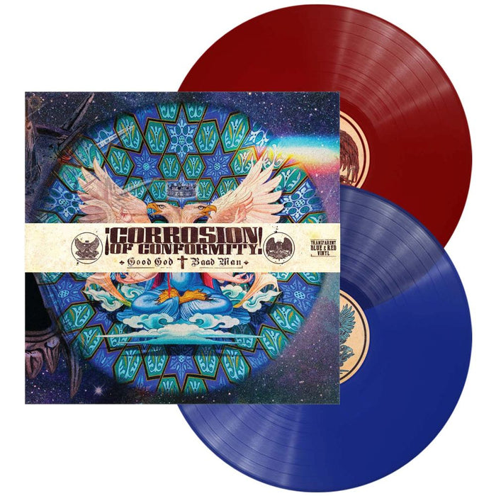 Corrosion Of Conformity Good God / Baad Man Vinyl LP Transparent Blue & Red Colour Due Out 27/11/26