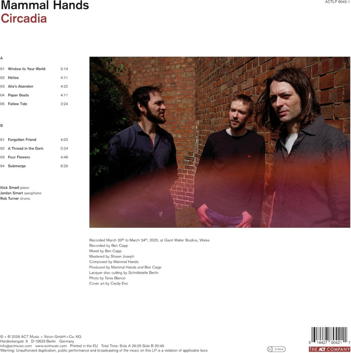 Mammal Hands Circadia Transparent vinyl LP 2026