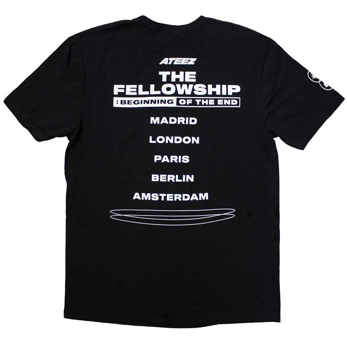 ATEEZ Fellowship Tour Euro Photo Black Large Unisex T-Shirt