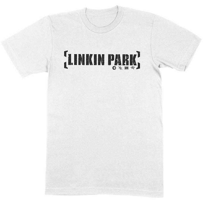 Linkin Park Bracket Logo White Medium T-Shirt