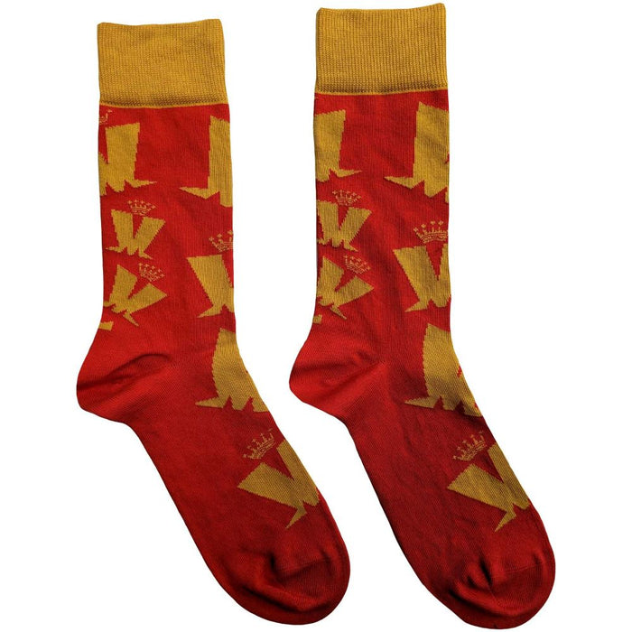 Madness Unisex Ankle Socks: Crown & M Pattern (Uk Size 7 - 11)
