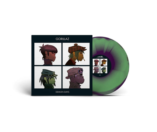 Gorillaz Demon Days Vinyl LP Green, Purple, and Red Colour