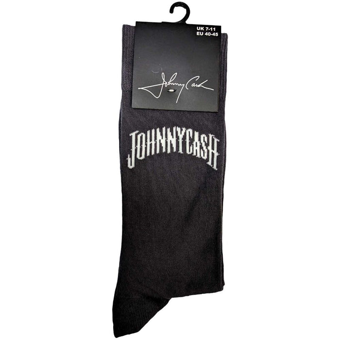Johnny Cash Unisex Ankle Socks: Man In Black Logo (Uk Size 7 - 11)