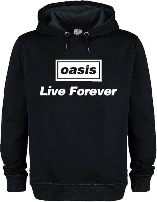 Oasis Live Forever Black X-Large Hoodie
