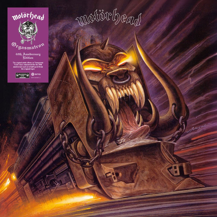 Motorhead Orgasmatron (40th Anniversary Edition) Vinyl LP Transparent Violet Colour Due Out 06/11/26