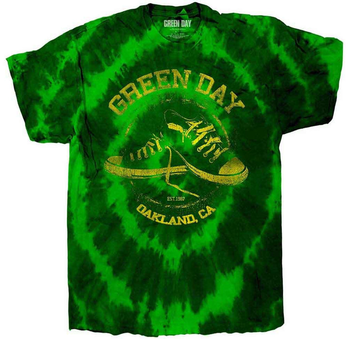 Green Day All Stars Green Dip-Dye Wash Small Unisex T-Shirt