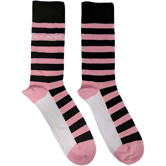 Blackpink Unisex Ankle Socks: Stripes & Logo (Uk Size 7 - 11)