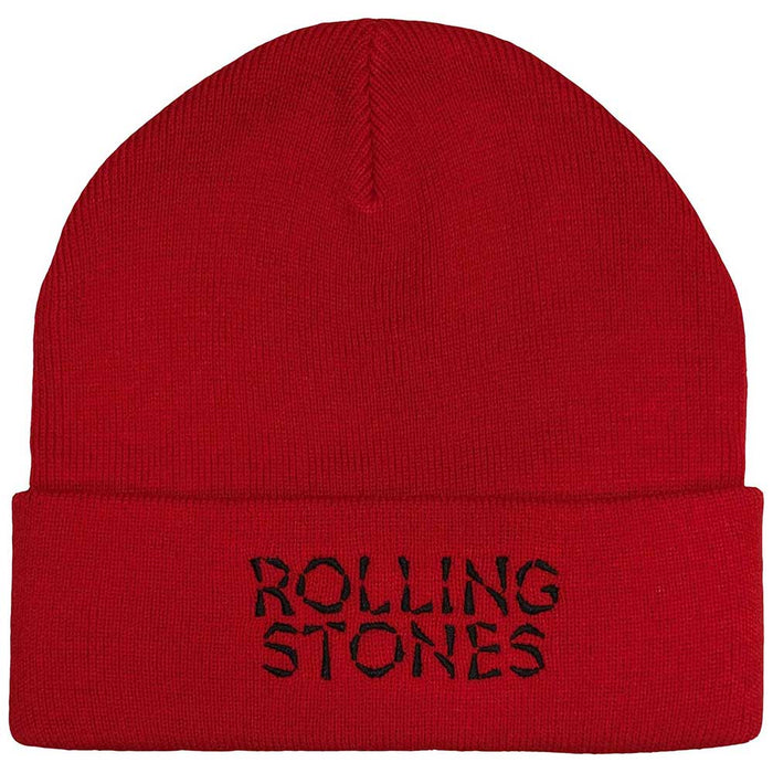 RollingStones Hackney Diamonds Logo Red Beanie Hat