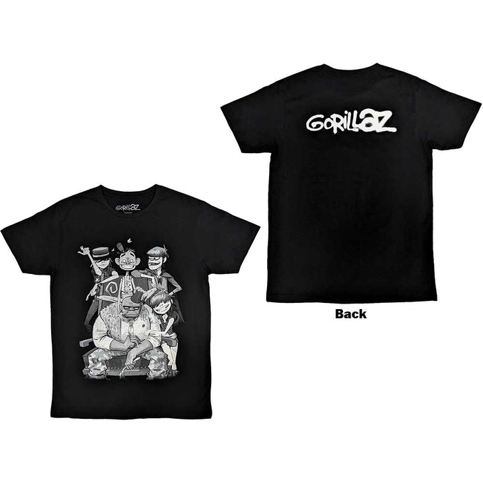 Gorillaz George Spray Black Large T-Shirt