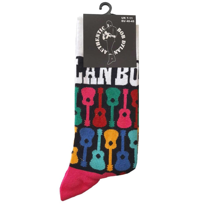 Bob Dylan Unisex Ankle Socks: Guitar Pattern (Uk Size 7 - 11)