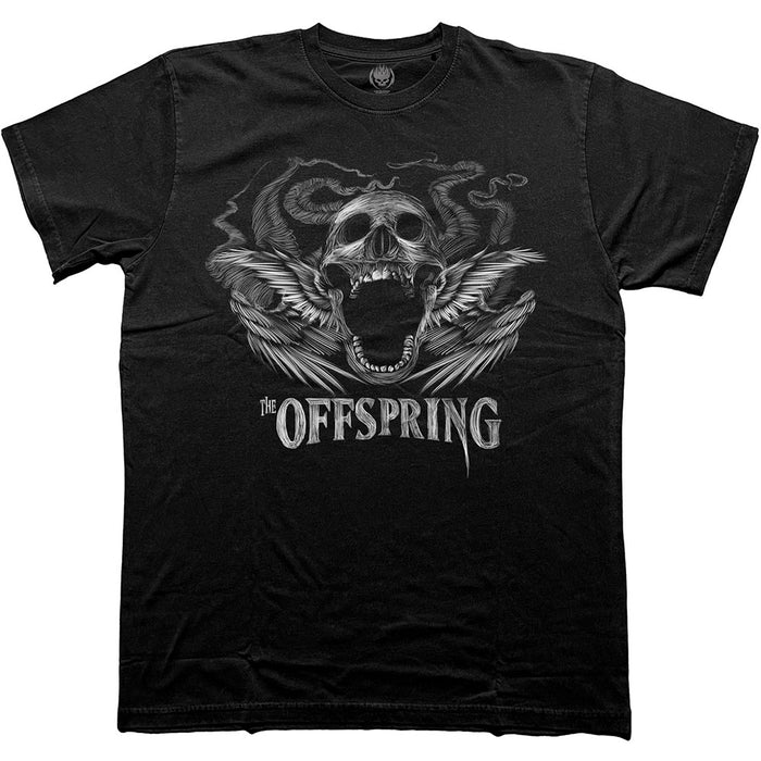 The Offspring Feathered Winged Skull Black Small T-Shirt