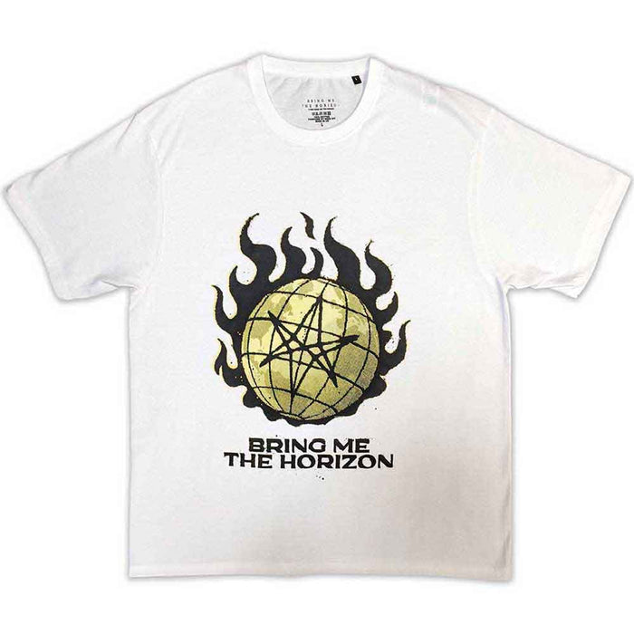Bring Me The Horizon Globe White XX-Large T-Shirt