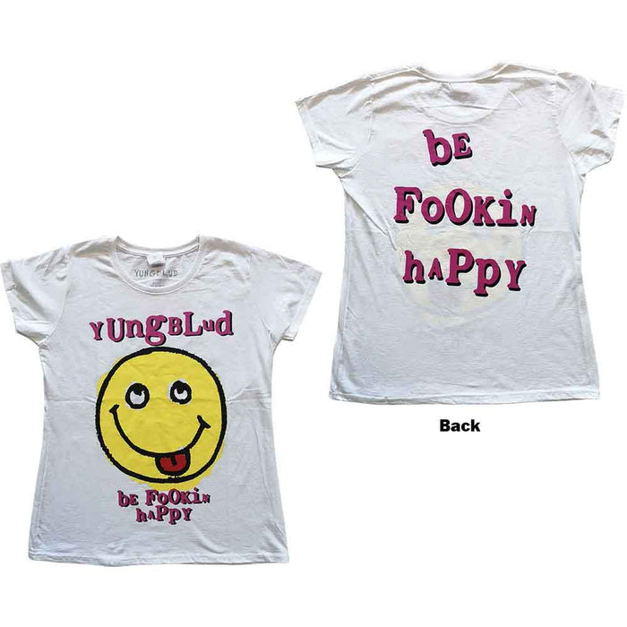 Yungblud Raver Smile White Ladies X-Large T-Shirt