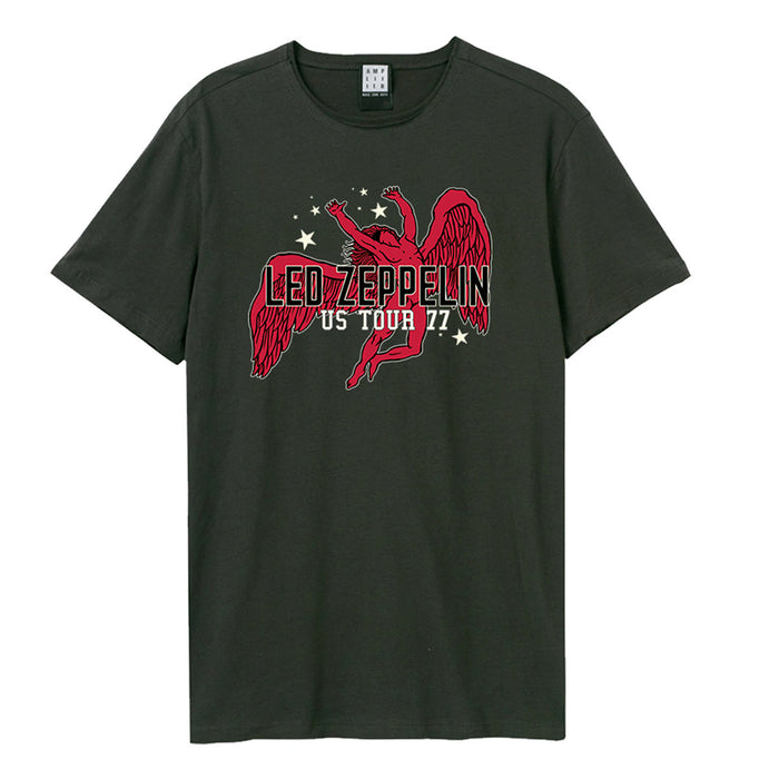 Led Zeppelin Us Tour 77 Icarus Amplified Charcoal X-Large Unisex T-Shirt