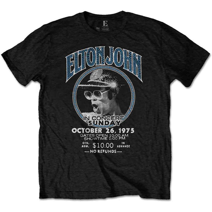Elton John Live In Concert Black Large T-Shirt