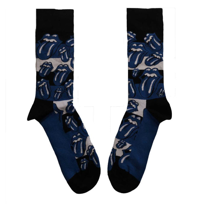 The Rolling Stones Unisex Ankle Socks: Blue Tongues (Uk Size 7 - 11)