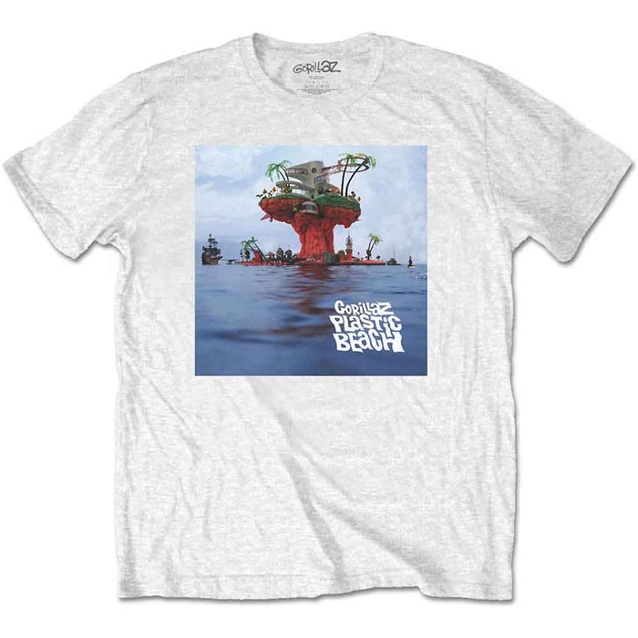 Gorillaz Plastic Beach White Small T-Shirt