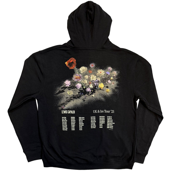 Lewis Capaldi Flowers Tour Black Large Hoodie