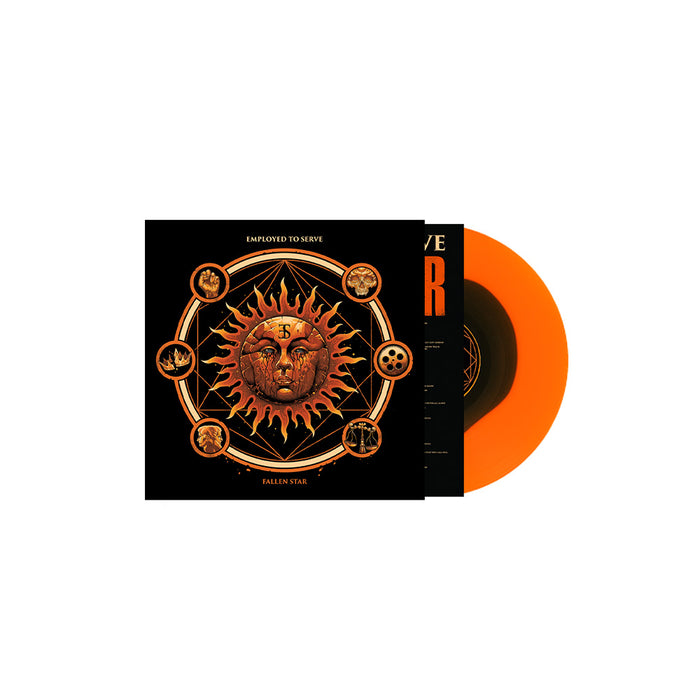 Employed To Serve Fallen Star Vinyl LP Orange w/Black Sunburst Colour Due Out 25/04/25