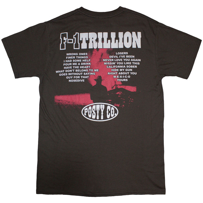 Post Malone F-1 Trillion Charcoal Grey Small T-Shirt