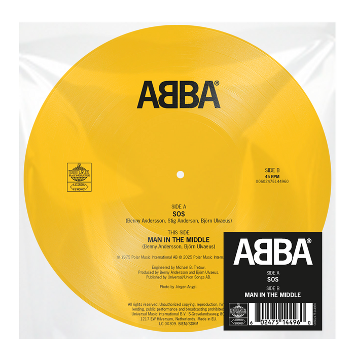 ABBA SOS / Man In The Middle 7" Vinyl Single 2025