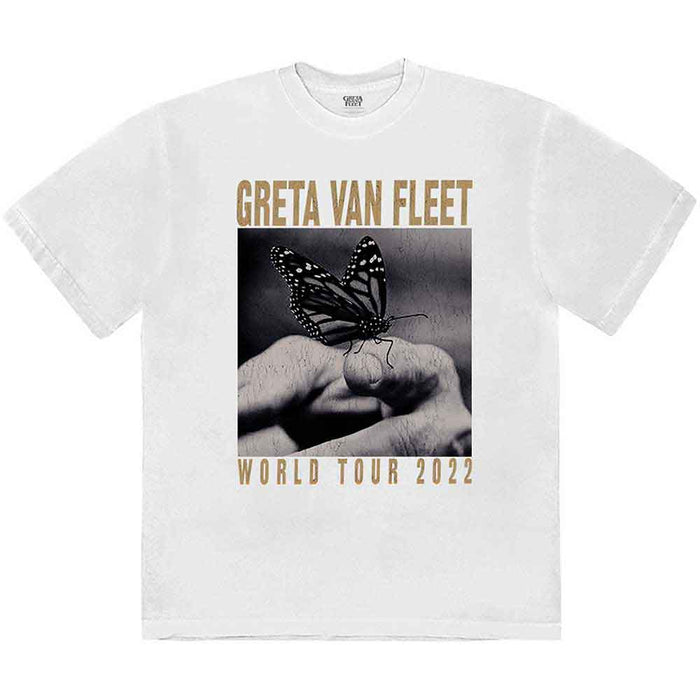 Greta Van Fleet World Tour Butterfly White Small T-Shirt