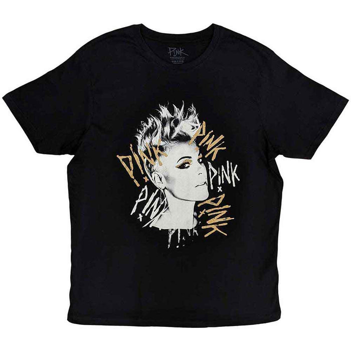 P!nk Ladies Boyfriend Black Large Unisex T-Shirt