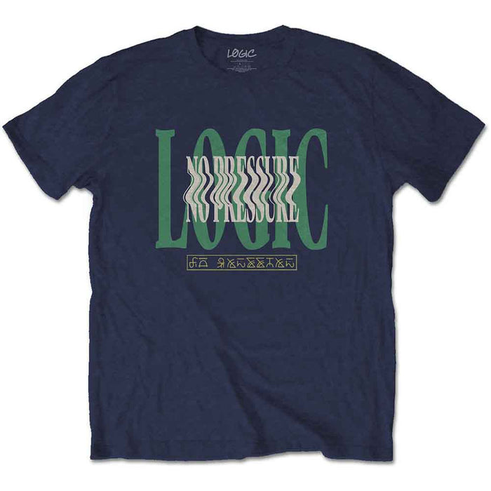 Logic Wavy Navy Blue Medium T-Shirt