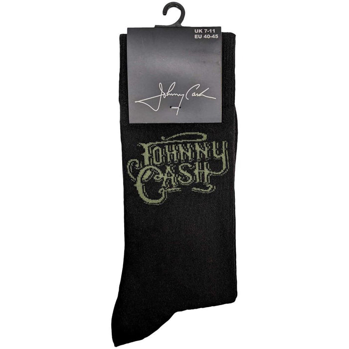 Johnny Cash Unisex Ankle Socks: Text Logo (Uk Size 7 - 11)